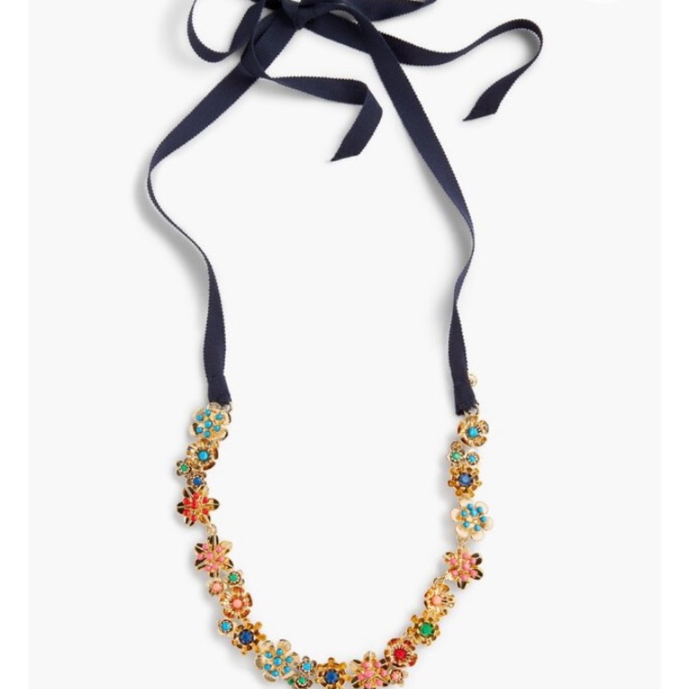Talbots wildflower ribbon necklace